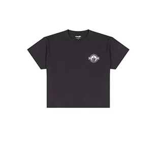 Wrangler Męski t-shirt graficzny, czarny kolor, rozmiar L, Faded Black, L - Koszulki męskie - miniaturka - grafika 1