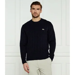 Lacoste Wełniany sweter Classic fit - Swetry męskie - miniaturka - grafika 1