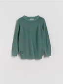 Bluzy dla chłopców - Reserved - Bawełniany sweter - morski - miniaturka - grafika 1