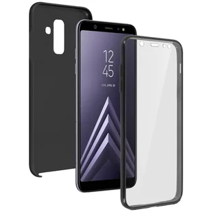 Etui 360° do Samsunga Galaxy A6 Plus Elastyczny przód i sztywny tył – czarne - Etui i futerały do telefonów - miniaturka - grafika 1