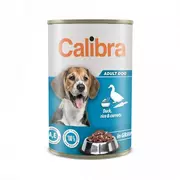 Mokra karma dla psów - Calibra Dog Adult duck, rice, carrots 1240 g - mokra karma dla psa z kaczką, ryżem i kurczakiem - miniaturka - grafika 1