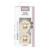 Smoczki uspokajające - BIBS STUDIO COLOUR 2-PACK PIN IVORY & VANILLA M Smoczek uspokajający kauczuk Hevea - miniaturka - grafika 1