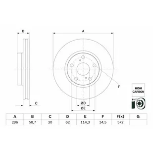 Tarcza hamulcowa 0986479G67 BOSCH BOSCH 0 986 479 G67 - Tarcze hamulcowe - miniaturka - grafika 1