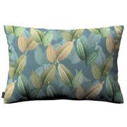 Poszewki na poduszki - Dekoria Poszewka Kinga na poduszkę prostokątną zielone beżowe liście na niebiesko-zielonym tle 60 × 40 cm Abigail 108-143-20 - miniaturka - grafika 1