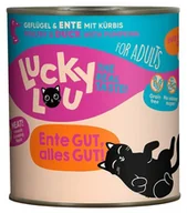 Mokra karma dla kotów - Lucky Lou Lifestage Adult Drób i kaczka puszka 800g - miniaturka - grafika 1