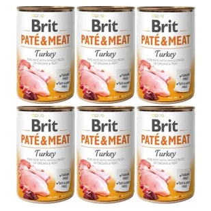 Brit Paté & Meat indyk 6x400 g - Mokra karma dla psów - miniaturka - grafika 1