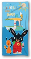 Okrycia kąpielowe dla dzieci - Ręcznik plażowy dziecięcy bawełniany 70x140 Królik Bing Boy - miniaturka - grafika 1