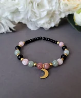 Bransoletki - Radość i ochrona- elegancka bransoletka z opalem i księżycem - miniaturka - grafika 1