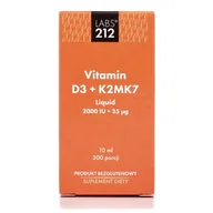 Witaminy i minerały - LABS212 LABS212 Vitamin D3 + K2MK7 2000IU + 25 ug krople LABS5459 - miniaturka - grafika 1