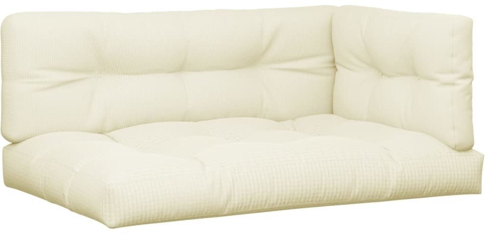 vidaXL Poduszki na palety, 5 szt., kremowe, tkanina 3217136 VidaXL