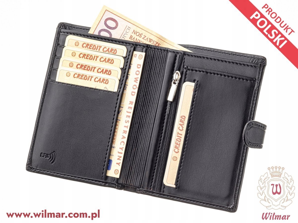 Portfel ,etui na karty i bilon WILMAR Z ochroną,,RIFD,,