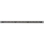 Akcesoria do szaf serwerowych - Lanberg Patch panel 24port 0.5U CAT.5e Ekranowany Czarny PPS5-0024-B - miniaturka - grafika 1