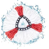 Miotły, szufle, mopy - WKŁADY DO MOPA OBROTOWEGO VILEDA TURBO KOŃCÓWKA WKŁAD MEGA CHŁONNY OBROTOWY - miniaturka - grafika 1