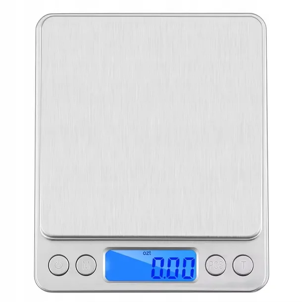 Waga Profesjonalna 3kg 0,1g Stal Tara + 2x Bateria Aaa