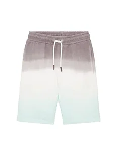 TOM TAILOR Chłopięce dziecięce szorty dresowe ze wzorem, 31740 - Grey Aqua Dip Dye, 176 - Spodenki damskie - miniaturka - grafika 1