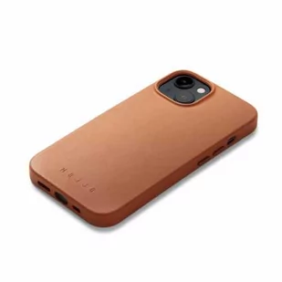 Mujjo Full Leather Case etui skórzane do iPhone 14 Plus kompatybilne z MagSafe brown - Etui i futerały do telefonów - miniaturka - grafika 1
