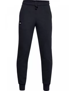 Spodnie i spodenki dla chłopców - Chłopięce spodnie treningowe UNDER ARMOUR RIVAL FLEECE JOGGERS - czarne - grafika 1