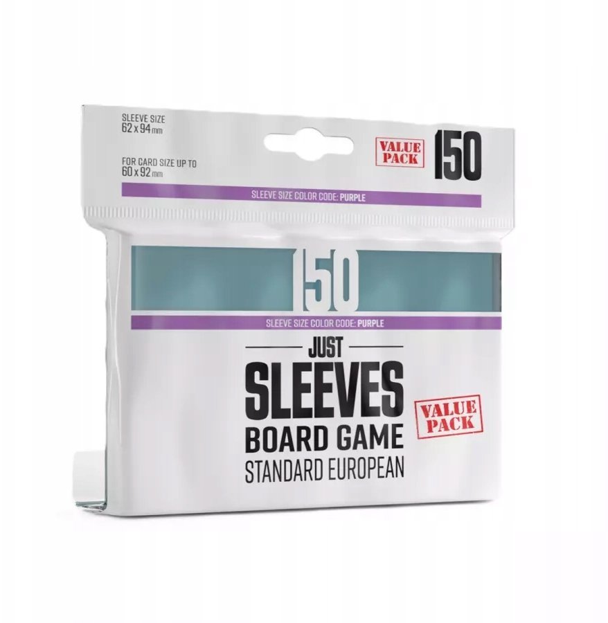 Gamegenic Just Sleeves - Board Game Sleeves 62 x 94 mm 150 sztuk, Clear