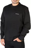 Bluzy męskie - Calvin Klein Męska bluza z mikro logo Repreve Heavy yweight Knits, Ck czarny, XL - miniaturka - grafika 1