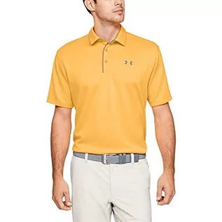 Koszulki męskie - Under Armour męska oddychająca koszulka polo z krótkim rękawem, luźny krój, oddychająca koszulka polo, pomarańczowa, s - grafika 1