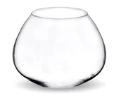 Wazony i flakony - Szeroki Wazon Szklany Przeźroczysty 17X19X19 - miniaturka - grafika 1