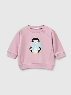 Benetton Bluza w kolorze jasnoróżowym - Bluzy i sweterki niemowlęce - miniaturka - grafika 1