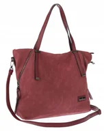 Torebki damskie - Torebka Damska Shopperka Pojemna A4 Modna Duża Torba kuferek CH7713 Bordowa - miniaturka - grafika 1