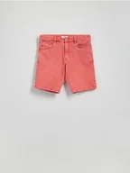 Spodenki męskie - Reserved - Jeansowe szorty straight - pomarańczowy - miniaturka - grafika 1