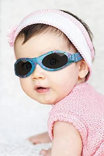 Dooky Baby Banz Niebieski kwiat okulary przeciwsłoneczne dla dziewczynek (okulary dla dzieci 0-2 lat, testowane klinicznie, 100% ochrona UV-A i UV-B, nietłukące się soczewki), niebieski - Akcesoria i dodatki do ubrań dla dzieci - miniaturka - grafika 1