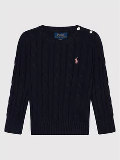 Swetry dla chłopców - Ralph Lauren Polo Sweter Cable 311737921003 Granatowy Regular Fit - grafika 1