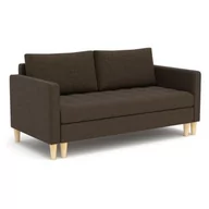 Sofy i kanapy - Sofa dwuosobowa, Oslo, 155x90x75 cm, brąz - miniaturka - grafika 1