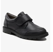 Półbuty damskie - Geox Shaylax Półbuty Dziecięce Czarne Ze Skórą 26 Ż5H - miniaturka - grafika 1