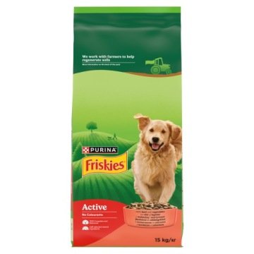 Friskies Friskies Active Karma dla dorosłych psów z wołowiną i warzywami 15 kg