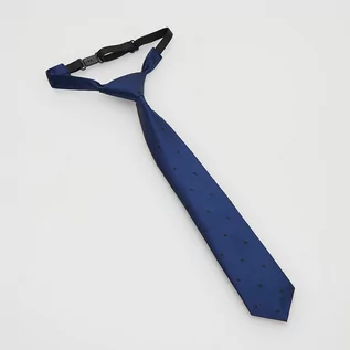 Krawaty i muchy męskie - Reserved Żakardowy krawat w kropki - Granatowy - grafika 1
