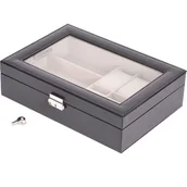 Pudła i pojemniki do przechowywania - Home Styling Collection Pudełko etui ORGANIZER na zegarki i okulary na 6 zegarków i 3 pary okularów 860509 - miniaturka - grafika 1