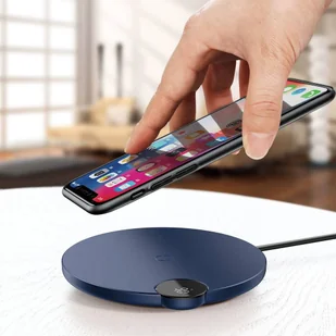 Baseus Digital LED Display Wireless Charger bezprzewodowa ładowarka Qi z wyświetlaczem napięcia ładowania (WXSX-03) niebieski - Ładowarki do telefonów - miniaturka - grafika 1