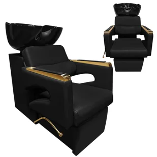 Myjnia myjka fryzjerska barberska do salonu fryzjerskiego barberskiego ruchoma ceramiczna misa armatura bateria słuchawka - Myjki fryzjerskie - miniaturka - grafika 1