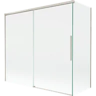 Parawany nawannowe - Mexen Rox parawan nawannowy 2-skrzydłowy rozsuwany 170 + 80 x 150 cm, transparent, nikiel szczotkowany - 8C9-170-080-97-00 - miniaturka - grafika 1