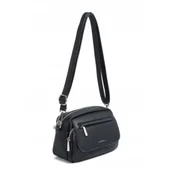 Torebki damskie - Modna Praktyczna Torebka Damska Listonoszka LUIGISANTO Czarna - miniaturka - grafika 1