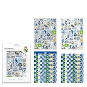 Plecaki - Zestaw naklejek Real Madryt - zestaw dekoracyjny dla dzieci i fanów z naklejkami tematycznymi Merengue Club, idealny do dekoracji książek, plecaków, walizek i rękodzieła szkolnego - miniaturka - grafika 1