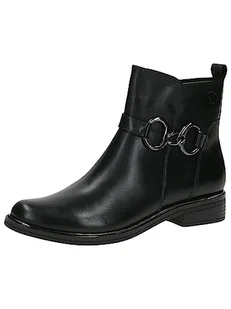 Caprice Damskie botki 9-26259-41 płaskie sznurowane, Czarna papka, 38.5 EU - Botki damskie - miniaturka - grafika 1