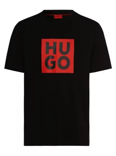 HUGO - T-shirt męski  Daltor, czerwony|czarny - Koszulki męskie - miniaturka - grafika 1