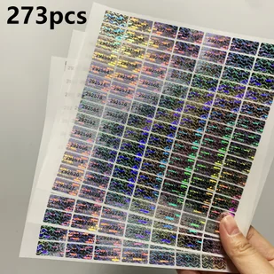 TEMU 273 Sztuk/588 Sztuk Zabezpieczeń Holograficznych Z Oznaką Zabrania Z Unikalnymi Numerami Seryjnymi, Autentyczne Oryginalne Etyki, Samoprzylepne - Inne - miniaturka - grafika 1