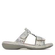 Klapki i japonki damskie - Klapki Rieker 659X6-80 Srebrny - miniaturka - grafika 1