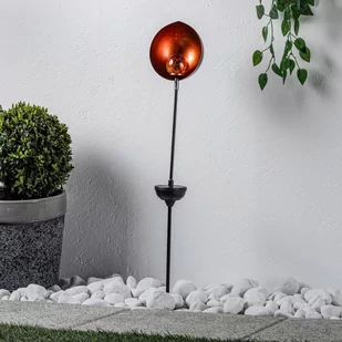 Lindby Gerwin lampa solarna LED, grot, srebrna - Lampy ogrodowe - miniaturka - grafika 1