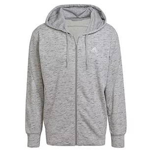 adidas Męska bluza M Mel Fz, szary (Medium Grey Heather), S - Bluzy męskie - miniaturka - grafika 1