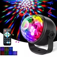 PROJEKTOR DYSKOTEKOWY 7 kolorów KULA DISCO LED RGB + PILOT
