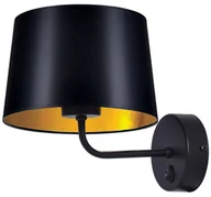 Lampy ścienne - Kaja Remi Gold kinkiet 1x40W czarny/złoty K-4356 - miniaturka - grafika 1
