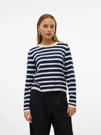 Swetry damskie - Vero Moda Sweter w kolorze antracytowo-kremowym - miniaturka - grafika 1