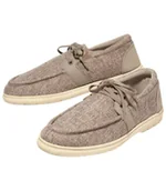 Mokasyny męskie - Płócienne mokasyny z gumką Mężczyzna Atlas For Men - Kolor : Beżowy - Rozmiar : 39 - miniaturka - grafika 1